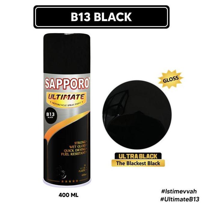 Sapporo Ultimate Black B13 400 ml | Solid Glossy