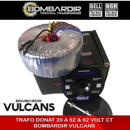 TRAFO VULCAN 20A CT 62V BOMBARDIR TRAVO VULCANS TOROID 20 A DONUT BELL