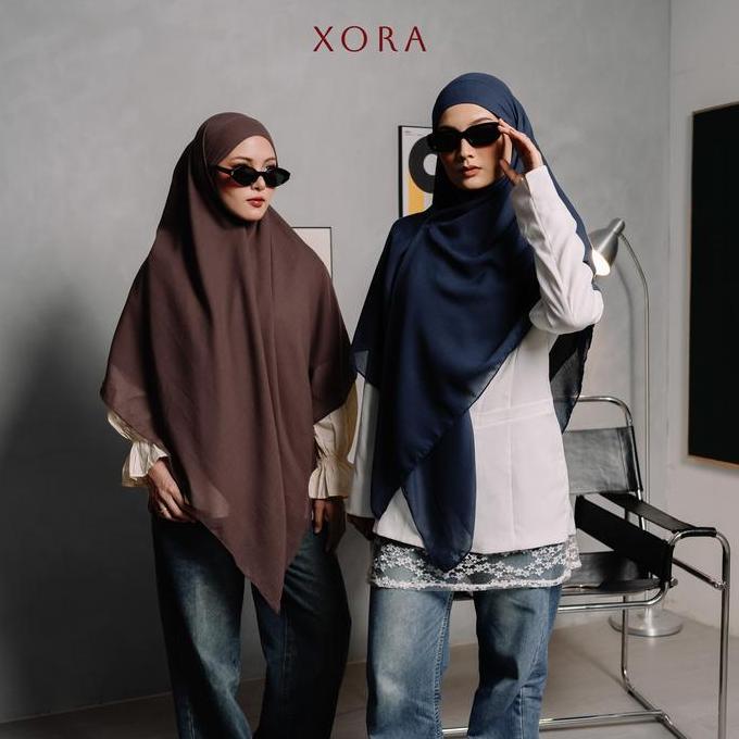 (Xora) Ruya Khiban - French Khimar Bandana Syar'i Bahan Arabian Voal
