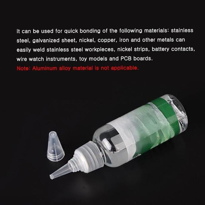 DITSY 100ML Flux Cair Flux Solder Stainless Steel Perekat Solder Nikel Seng Baterai Kabel Nickel Nik