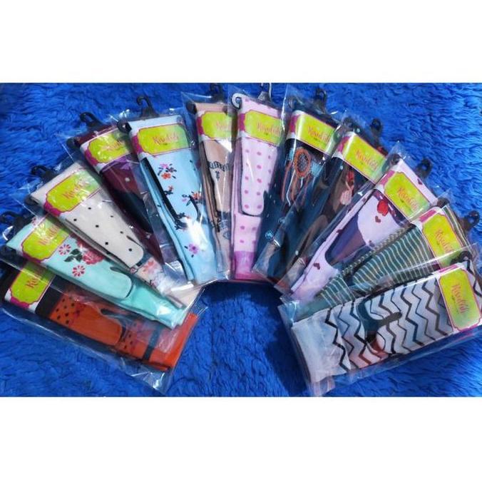 Zulekha Muslimah KAOSKAKI DEWASA CAMPUR MOTIF&WARNA Bahan Nylon Spandek Ukuran L PJ 38cm Telapak Hit