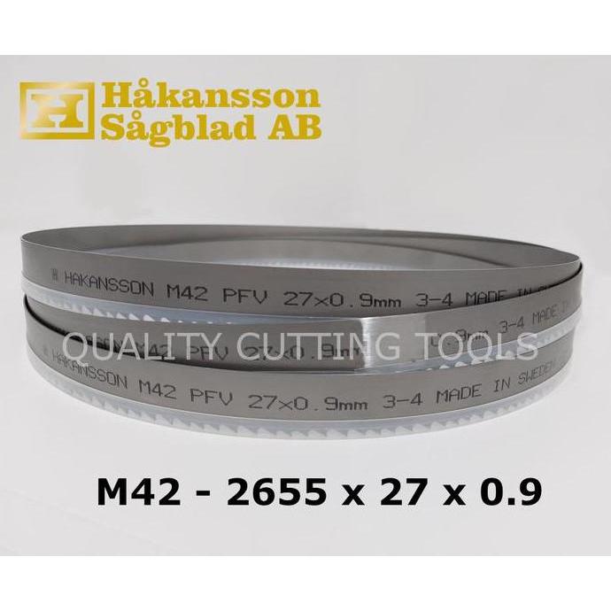 Mquinas - Hakansson Metal Bandsaw Blade M42 / Mata Gergaji Besi 2655 X 27 X 0.9