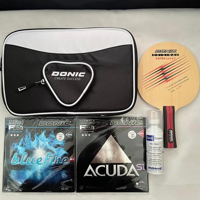Bat Pingpong Donic Carbo Speed + karet Donic set