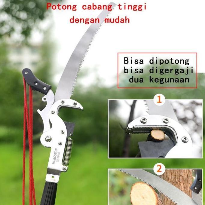 Up- Tree Pruner Galah Tongkat Pemotong Gergaji Gunting Dahan Ranting
