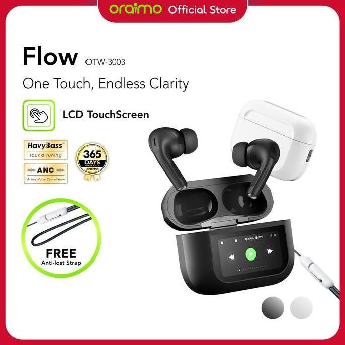 [Exclusive PAPA.GROOT] oraimo Flow OTW-3003 Stereo Nirkabel Sesungguhnya V5.3 ENC IPX4 Headset Super