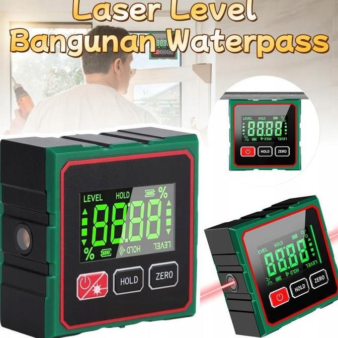HIKAUN Laser Level Bangunan Waterpass / Laser Multifungsi Meteran /Laser Siku Waterpass Alat Meteran