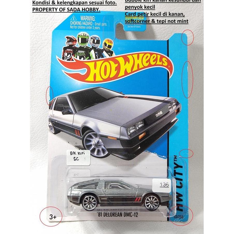 HOT WHEELS HW CITY '81 DELOREAN DMC-12 SILVER SHOBBY