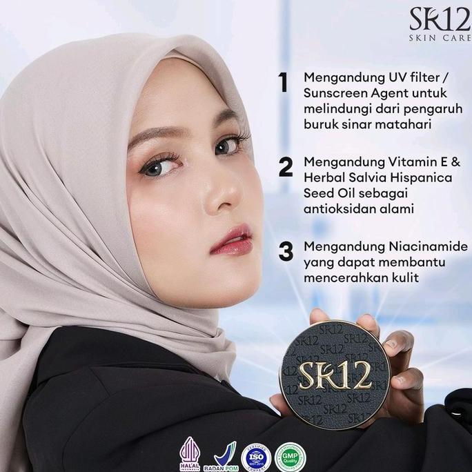 Inventar - Perfect Cushion Sr12 Bedak Basah Dan Refil Isi Ulang Glowing Tahan Lama Anti Air Bpom Ski