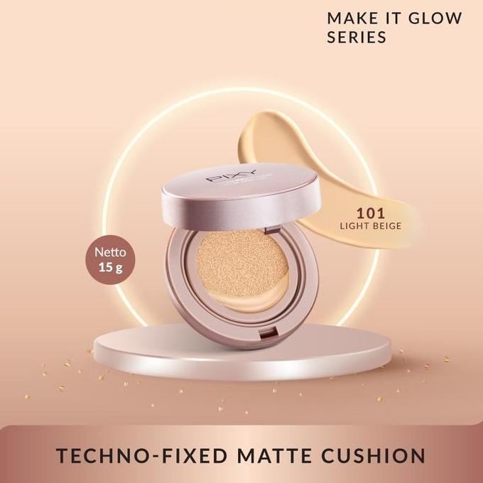 Inventar - Pixy Make It Glow Techno Fixed Matte Cushion | Foundation Cair / Foundation