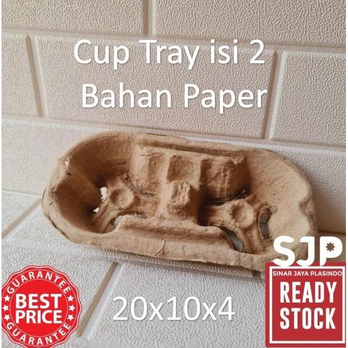 SAMEDAY 2 CUP TRAY PAPER DRINK HOLDER | TATAKAN MINUMAN GELAS PLASTIK