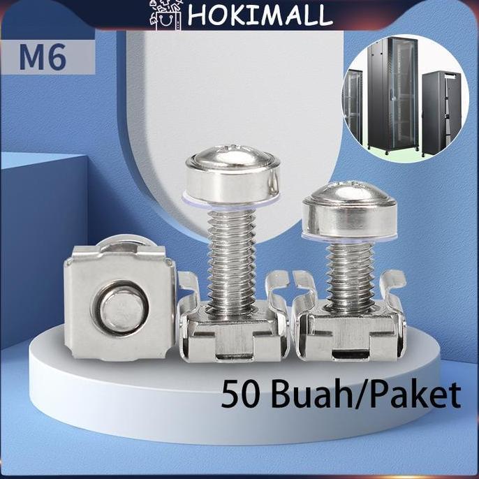 BLANCHENAM Baut Dan Mur Hard Case/Mur Baut Hardcase/Mur Baut Lis Besi Lubang Rak