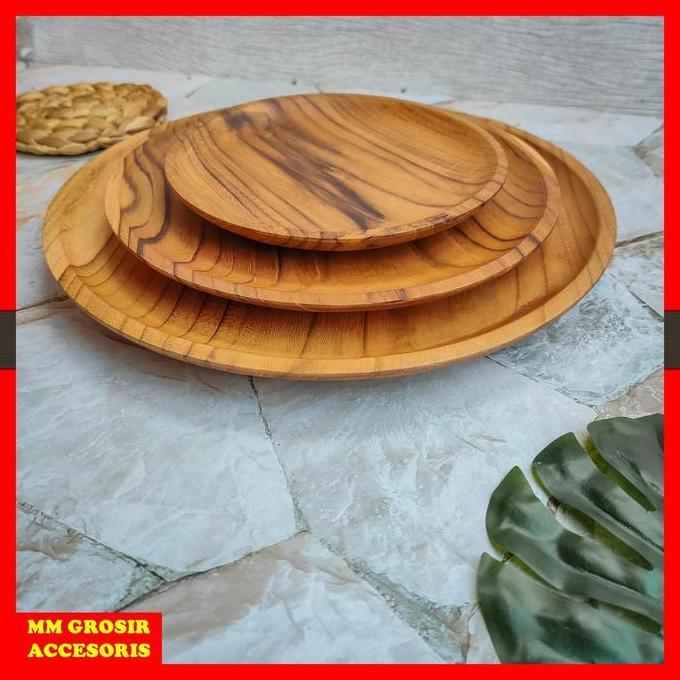 Mini- Piring Kayu Jati / Piring Makan Kayu Jati