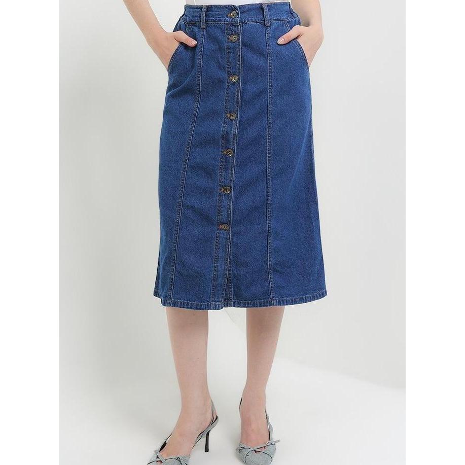 EXIT Yewava Skirts 112.93662.46 |Rok Jeans Wanita - Warna Biru