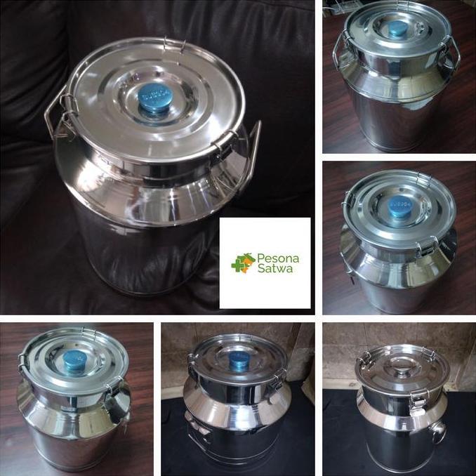 PROMO  Milk Can Stainless Steel Sus - 4,8,15,20,25,40,45 liter -