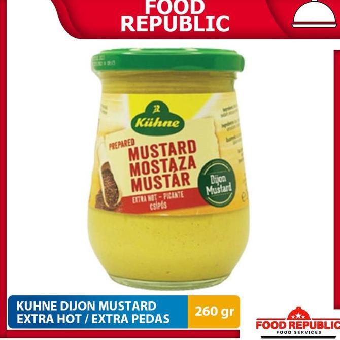 Sip- Kuhne Dijon Mustard Extra Hot 260 Gr - Moster Extra Pedas Import Halal