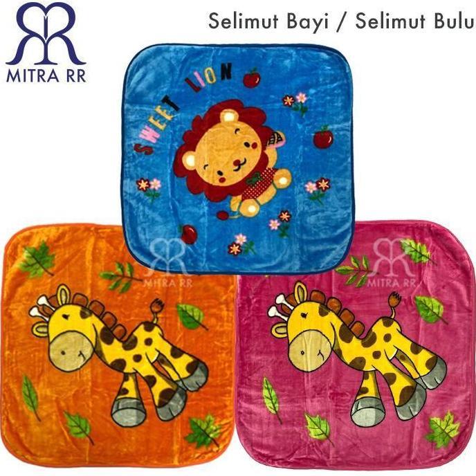 MitraRR Selimut Double Fleece / Selimut Bayi Hooded/ Selimut Bulu  90X90