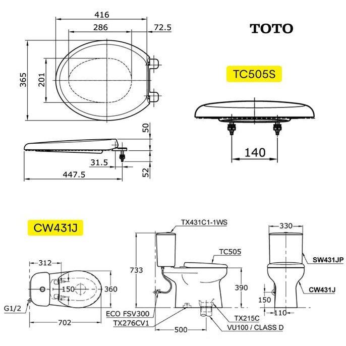 Kloset Duduk Toto Cw431J / Closet Duduk Cw 431J / Cw 431 J