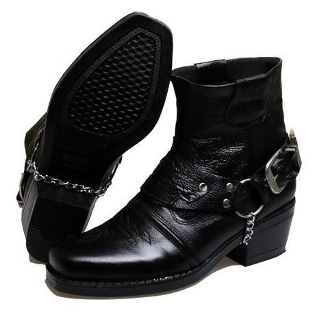 sepatu boot Koboy harley davidson kulit asli pria biker touring motor