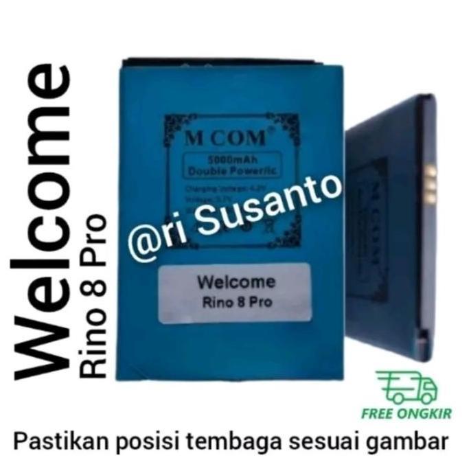Baterai MCOM for Welcome Rino 8 Pro Double Power 5000mAh