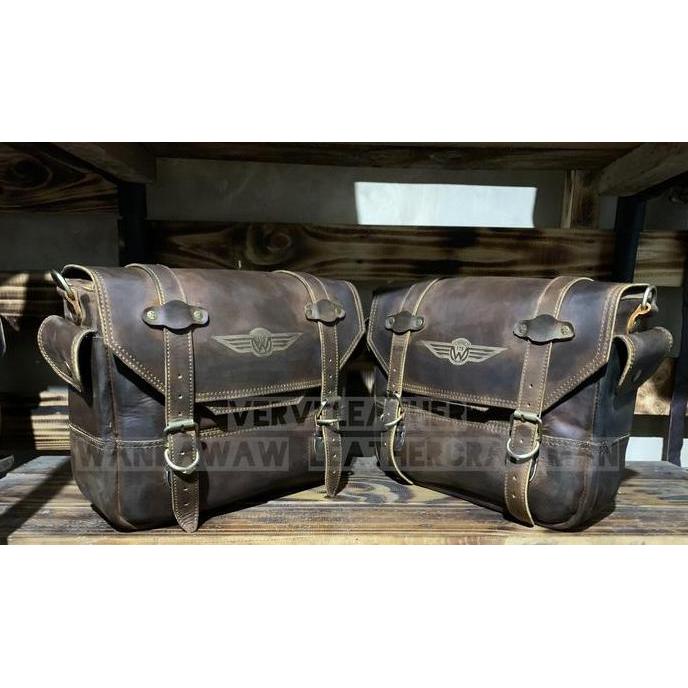 Tas motor w175 , kawasaki w175 , w250 , tas kulit