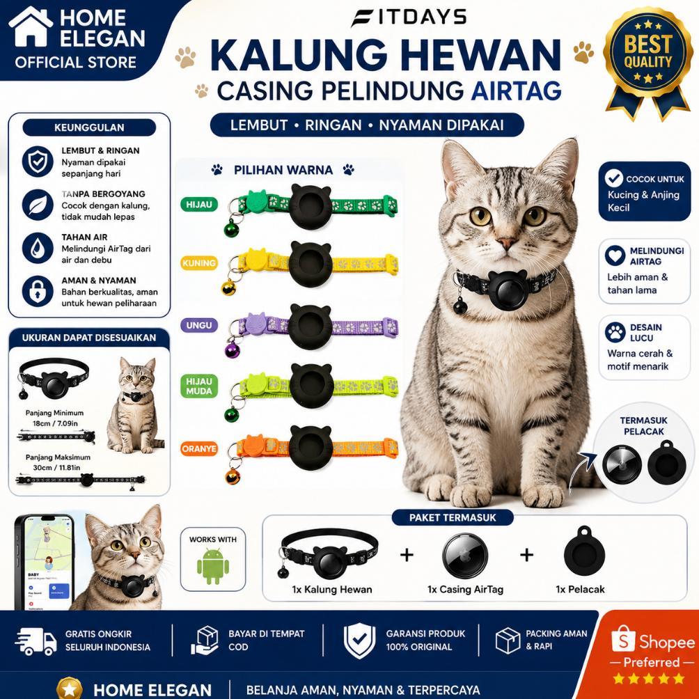 Bundling Smart Pelacak Gps Pet Tracker Air Tag&Kalung Kuping Anjing/Kucing, Kalung Pelacak,Khusus An