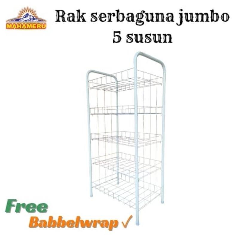 Rak serbaguna jumbo 5 susun rak chiki rak cemilan besi anti karat mahameru