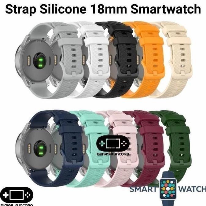 Strap Silicone 18mm silikon tali jam quick release nokia steel hr michael kors sofie
