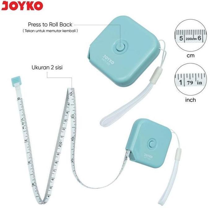 JOYKO Pocket Ruler Tailoring Tape Meteran Jahit PRTT-320 Panjang 2m / Meteran Jahit Serbaguna Alqsho
