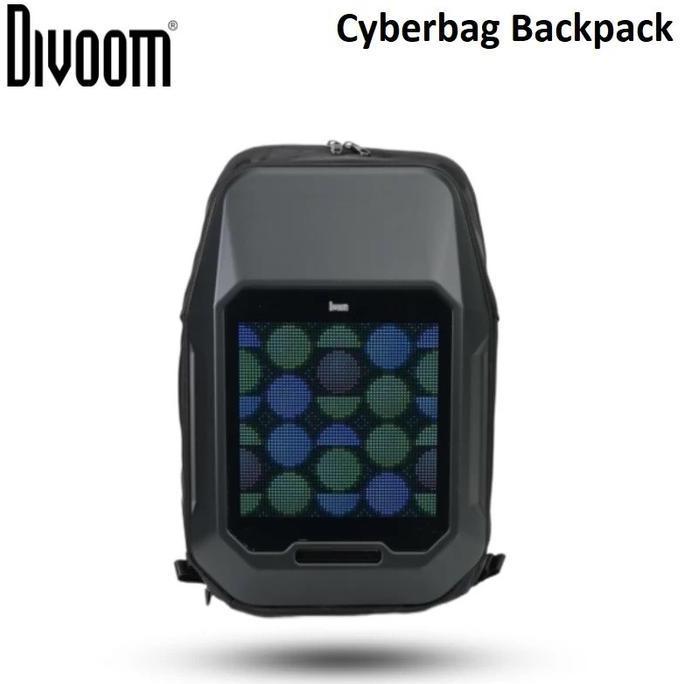 Allthebest- DIVOOM Cyberbag Pixel Art LED Backpack - Tas Ransel dengan LED Pixel Art 64 x 64