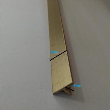 Sar- List T Alumunium 8Mm Gold