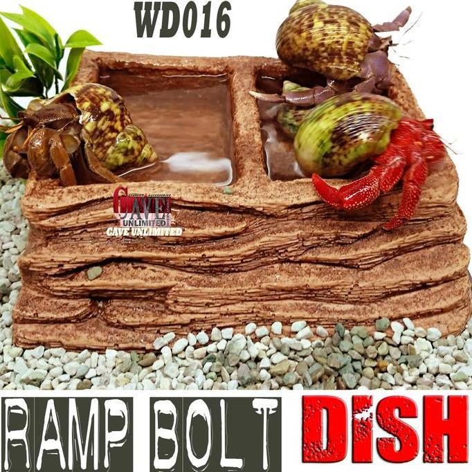 [ZGR] WD016B WATERDISH FEEDING FOODDISH 2IN1 RAMP TEMPAT WADAH AIR MINUMAN MANGKUK MAKAN MINUM KELOM