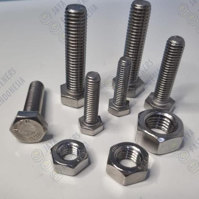 Baut mur hex M10 x 180 Stainless steel 304 | BM M10x180 SS 304 THE sus