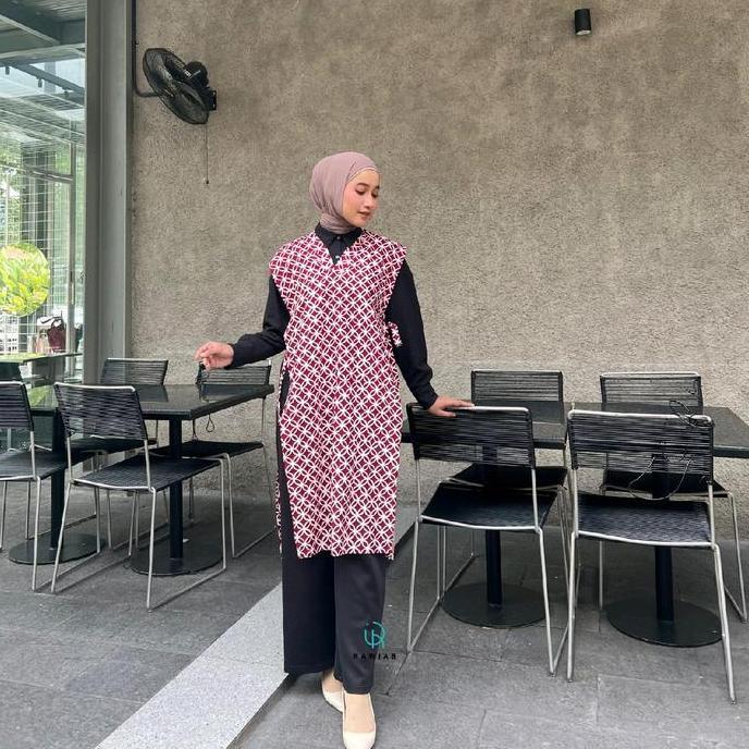 PROMO Vest Batik Panjang Premium - Vest Batik (Rompi) [PANJANG] Raw Hijab BE5T QUALITY