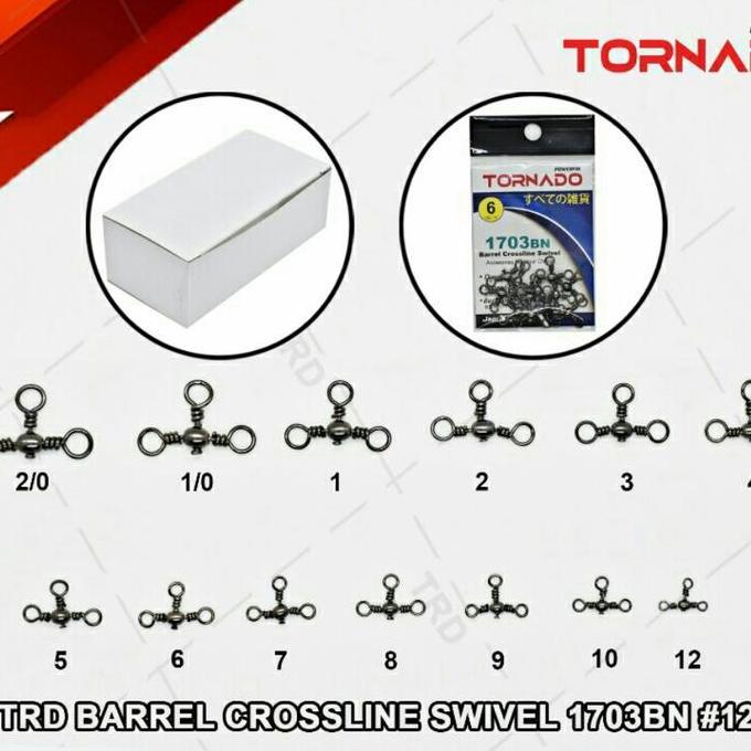 Pesca - Kili Kili Cabang 3 Swivel Triway Crossline Laut Tornado Nomer Kecil