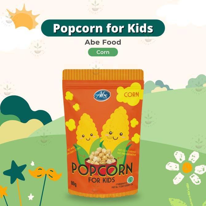 Abe Food Popcorn Jagung - Snack Ringan Anak Popcorn Corn 80g - Snack Anak - Cemilan Anak