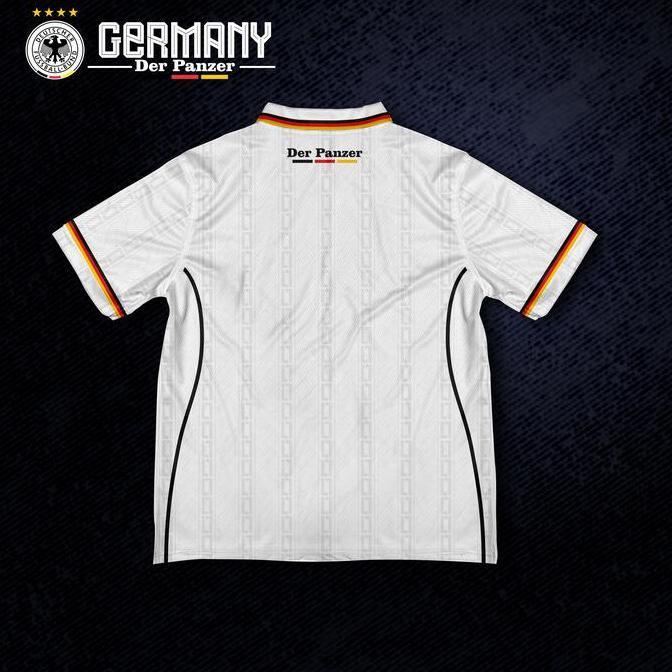 JERSEY JERMAN RETRO PUTIH - JERSEY VINTAGE - JERSEY BOLA - JERSEY FUTSAL