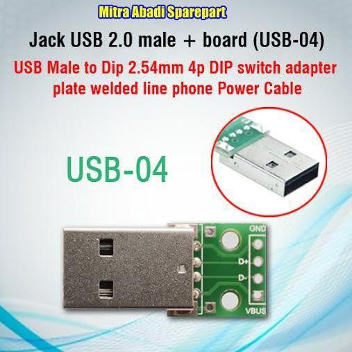 Jack Usb 2.0 Male + Board (Usb-04)