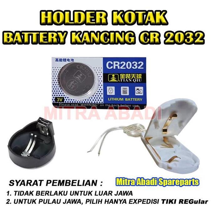 Holder Kotak Baterai / Batre Kancing Cr2032 Dc 3V