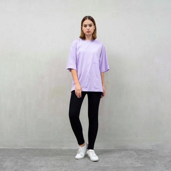 Kaos Oversized Polos Pria Oversize Shirt Lilac
