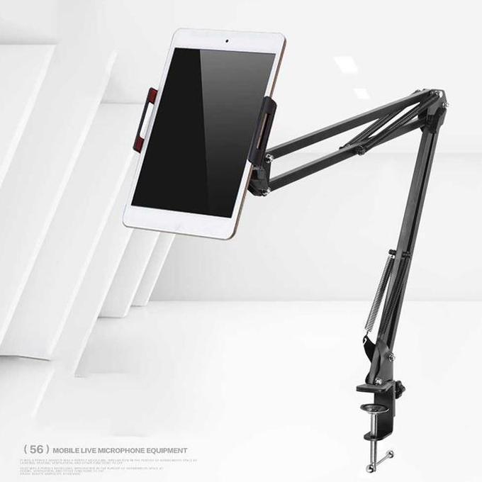Tab- Lazypod Stand Penyangga Tablet Ipad Phone Holder Jepit Ranjang Meja