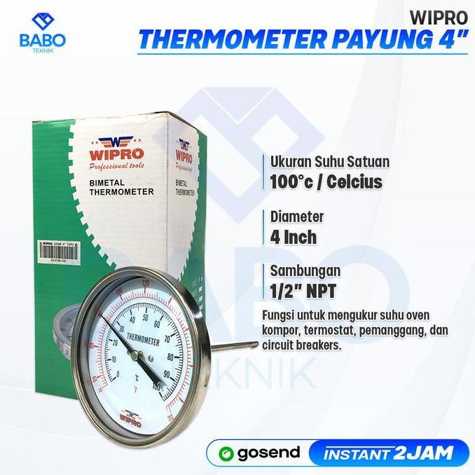 NEWW WIPRO Thermometer Payung 4 inch / Thermometer Bimetal Payung