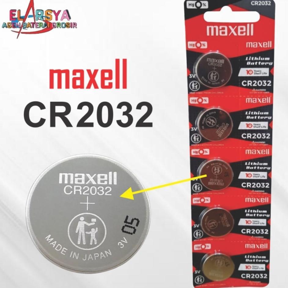 Baterai Cr2032 Original Maxell Batre Cr2032 3 Volt