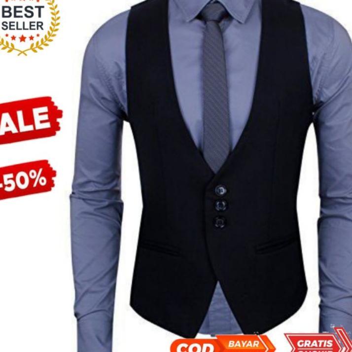 Rompi Jas Pria Formal,Vest Pria,Rompi Pria Kancing 3