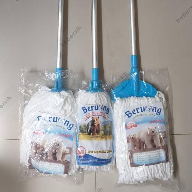 Pel Beruang + Tongkat / Lap Pel Microfiber
