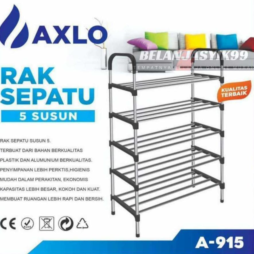 Rak Sepatu Axlo 5 Susun A-915/ Tempat Sepatu Atau Sandal 5 Tingkat / Rak Sepatu Susun 5 Portable Axl