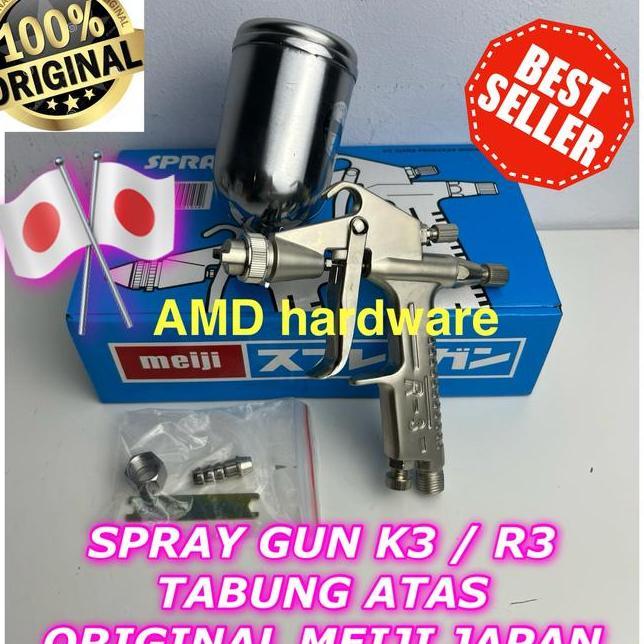 Meiji Spray Gun R3 K3 Spet Mini Semprotan Cat Kompresor 0.6Mm