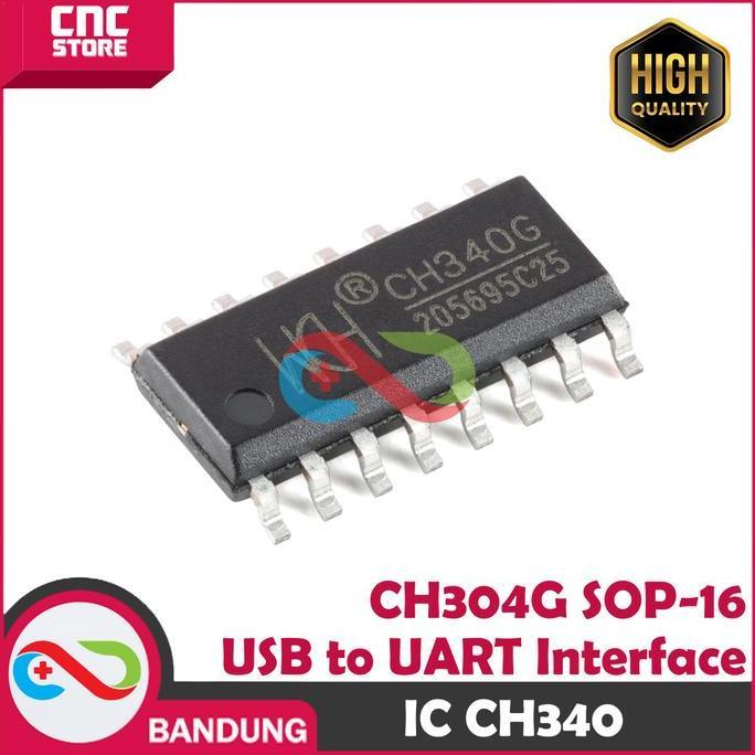 Ic Ch340 Smd Ch340G Usb Serial Ttl Uart Rs232 Chip Ch 340 Sop16