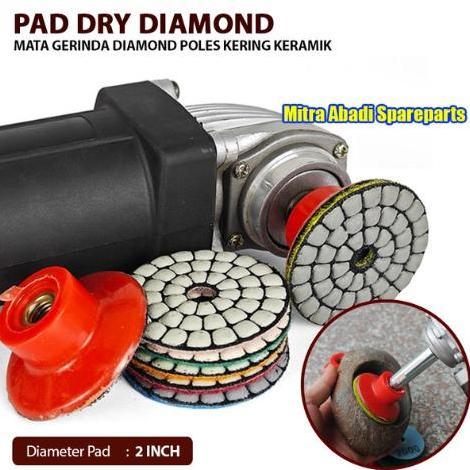 Pad Dry Grinding Diamond 2 Inch / Mata Gerinda Mini Poles Kering Keramik Batu Marmer