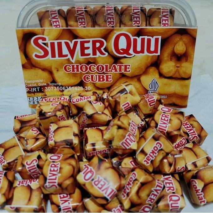 Coklat cube Silverquu bukan Silverqueen 1 box isi 40 pcs
