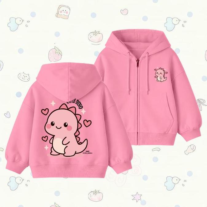 YUDAZ Jacket Hoodie Zipper Anak B.C.D Umur 4-15 Tahun Unisex Laki-Laki & Perempuan KS